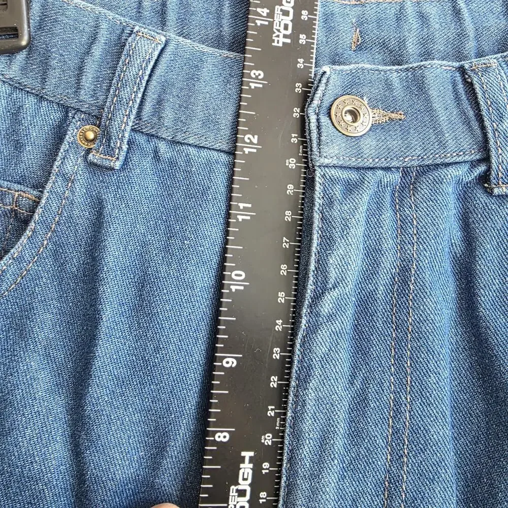 Converse Mens Size L Med Wash Denim Elastic Waist Relaxed Fit Jeans Skater Indie